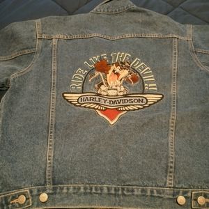 Vintage Harley Davidson Jean Jacket.